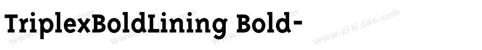 TriplexBoldLining Bold字体转换